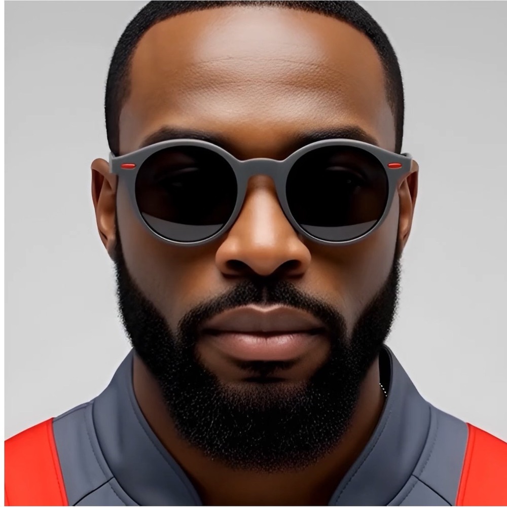 Polarized Round Sunglasses Matte Gray Acetate Frame TAC Resin Lenses Lentes 2026